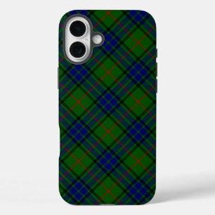 Coque Pour iPhone 16 Plus Lauder tartan bleu vert plaid