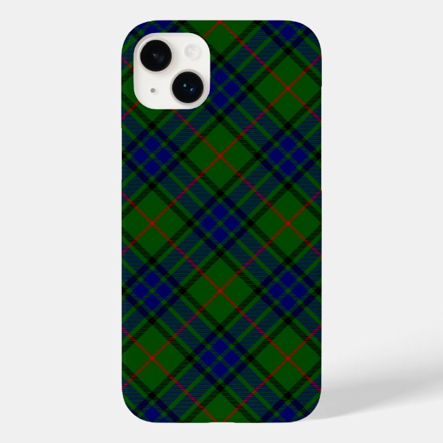 Coques Case-Mate iPhone Lauder tartan bleu vert plaid (Verso)
