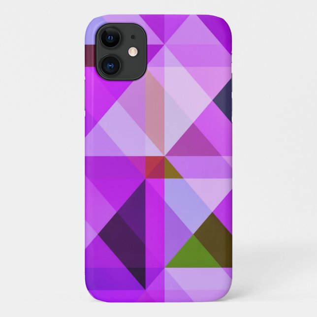 Coques Case-Mate iPhone Lavande d'art Abstrait géométrique violet (Dos)
