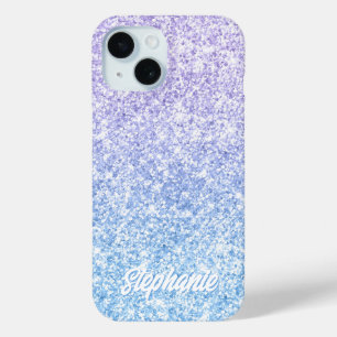 Coque Case-Mate iPhone Lavande de luxe bleu pâle Parties scintillant dégr