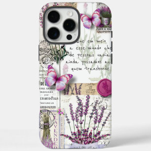 Coque iPhone 16 Pro Max Lavande et Papillon Vintages Rêves parisiens