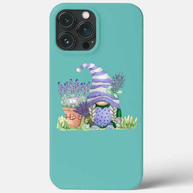 Coques Case-Mate iPhone Lavande Femme Gnome Printemps Jardin pourpre (Verso)