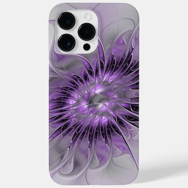 Coques Case-Mate iPhone Lavande Fleur Dream Moderne Abstrait Fractal Art (Verso)