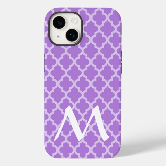 Coques Case-Mate iPhone Lavande Marocaine Moods Quatrefoil (Verso)