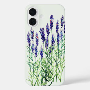 Coque Pour iPhone 16 Lavande peinte avec aquarelles