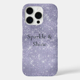 Coque iPhone 16 Pro Lavande violet brillant chic brillant étincelle
