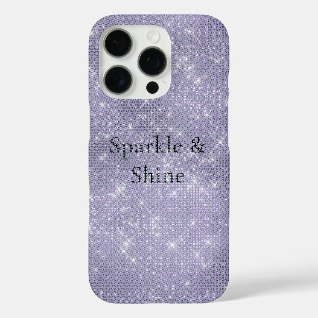 Coques Case-Mate iPhone Lavande violet brillant chic brillant étincelle (Verso)