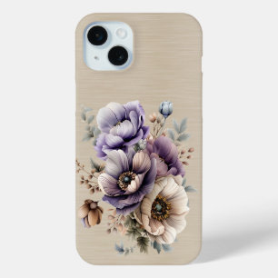 COQUE Case-Mate iPhone LAVANDE VIOLET ET BRUN FLEURS D'AUTOMNE ET CITROUI