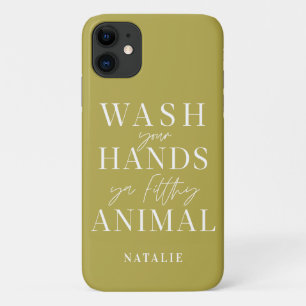 Case-Mate iPhone Case Lave-toi les mains un animal salaud drôle