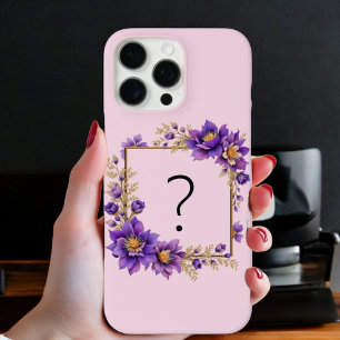 Coque iPhone 16 Pro Max Lavender Bloom : Monogrammed Initial ' ? '