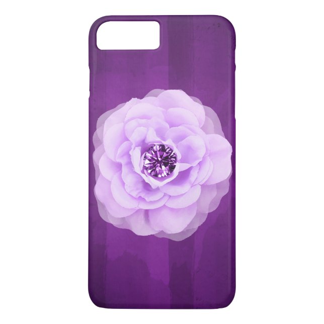 Coques Case-Mate iPhone Lavender Diamond Rose Purple Grunge (Dos)