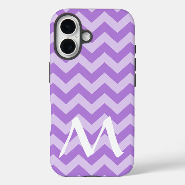 Coques Case-Mate iPhone Lavender Marocain Moods Chevrons avec Monogramme (Verso)