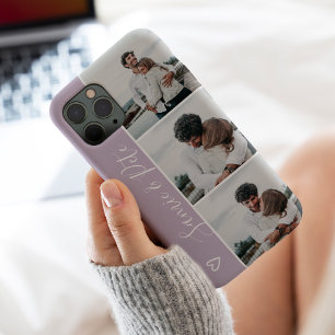 Case-Mate iPhone Case Lavender nom de couple 3 photos grille de collage