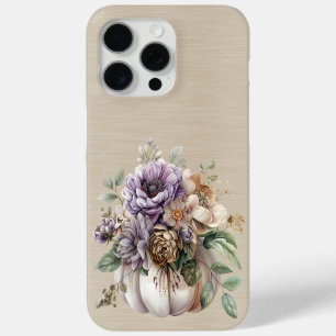 COQUE Case-Mate iPhone LAVENDER PURPLE & TAN FLOWWERS ET CITROUILLES
