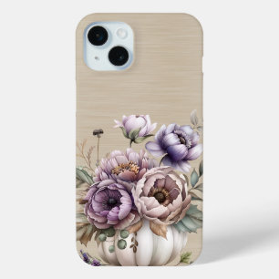 COQUE Case-Mate iPhone LAVENDER PURPLE & TAN FLOWWERS ET CITROUILLES