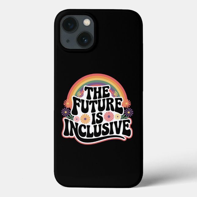 Coques Case-Mate iPhone L'avenir est inclusif Rainbow LGBTQ Drapeau Gay (Verso)