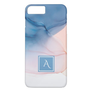 Case-Mate iPhone Case Laver d'encre Abstraite bleu et bracelet avec mono