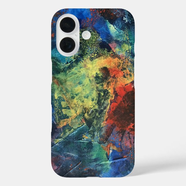 Coques Case-Mate iPhone Layered Brushstrokes-Hand Painted Abstract Art (Verso)