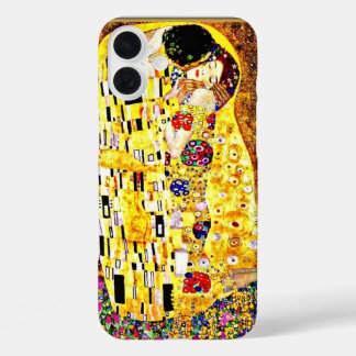 Coque Pour iPhone 16 Plus Le baiser, célèbre peinture de Gustav Klimt