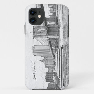 Coque Case-Mate iPhone Le bateau de pont de Brooklyn d'horizon de NYC a