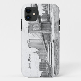 Coque Case-Mate iPhone Le bateau de pont de Brooklyn d'horizon de NYC a