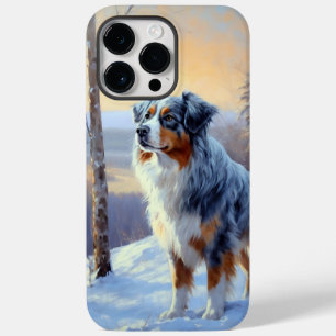 Coque Case-Mate iPhone Le Berger Australien Laisser Neige Noël