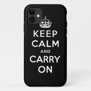 Coque Case-Mate Pour iPhone Le blanc noir gardent le calme et continuent le