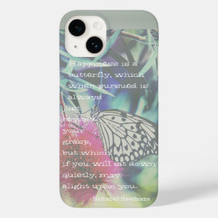 Coque Case-Mate iPhone Le bonheur est un papillon - Citation inspirante