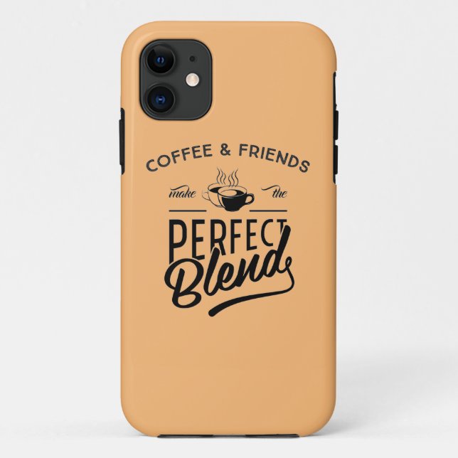 Coques Case-Mate iPhone Le café et les amis font le mélange parfait (Dos)