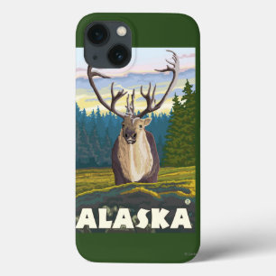 Coques Pour iPhone Le caribou de l'Alaska dans le Vintage voyage sauv