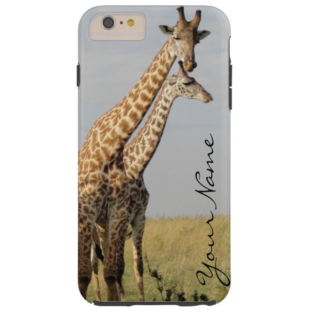 Coques Case-Mate iPhone Le cas plus de l'iPhone 6 de famille de girafe (Dos)
