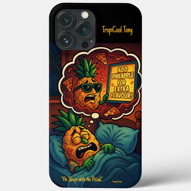 Coques Case-Mate iPhone Le cauchemar de TropiCool Tony - Ananas sur pizza (Verso)