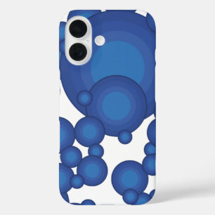 Coque Pour iPhone 16 Le cercle de style des années Blue 70