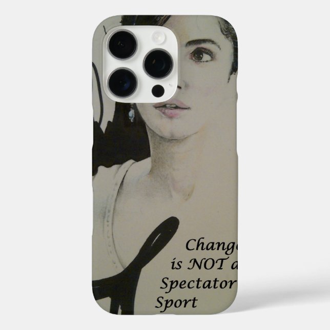 Coques Case-Mate iPhone Le changement n'est pas un spectateur Sport Art Im (Verso)