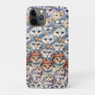 Case-Mate iPhone Case Le chat fait face au Motif Hexagon