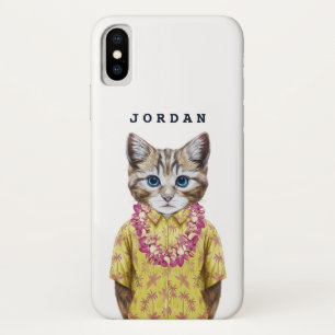Case-Mate iPhone Case Le chat hawaïen de Kitty   ajoutent votre nom