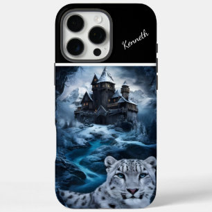Coque iPhone 16 Pro Max Le château d'hiver de Snow Leopard