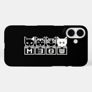 COQUE POUR iPhone 16 PLUS LE CHATS M30W 8 BITS