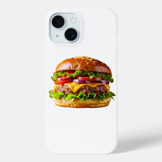 Coques Case-Mate iPhone Le cheeseburger appétissant de SlipperyJoe crousti (Verso)