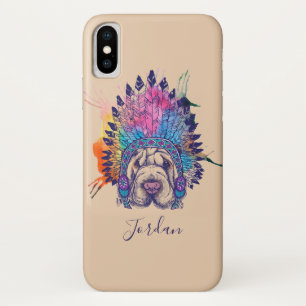 Case-Mate iPhone Case Le chef indien indigène de Sharpei ajoutent