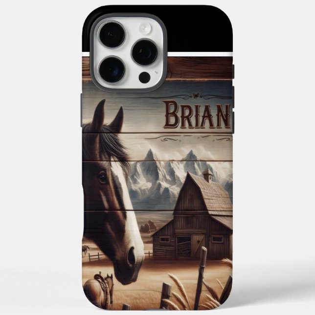 Coques Case-Mate iPhone Le cheval de ferme de Brian (Verso)