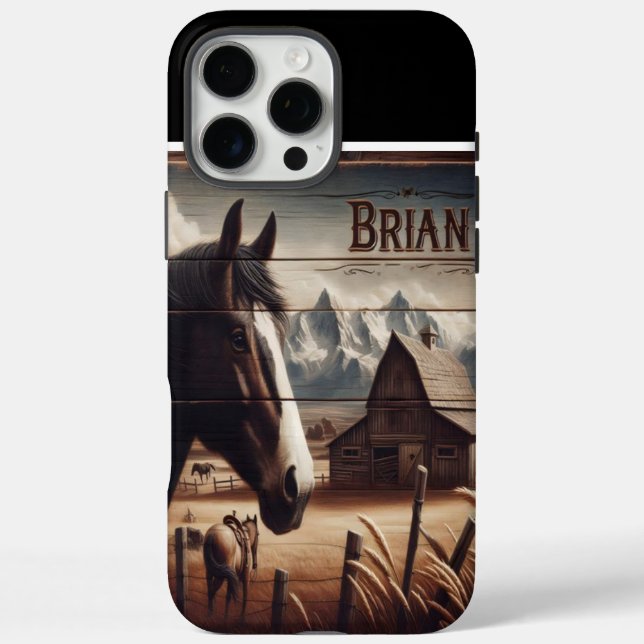 Coques Case-Mate iPhone Le cheval de ferme de Brian (Verso)