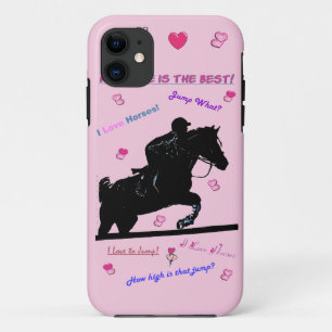 Coque iPhone 11 Le cheval mignon de pullover de chasseur