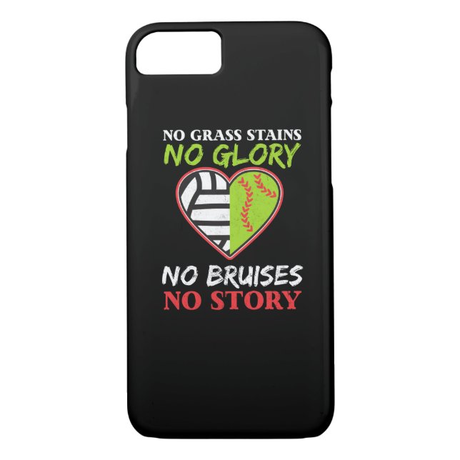 Coques Case-Mate iPhone Le coeur de volleyball du base-ball aucune herbe (Dos)