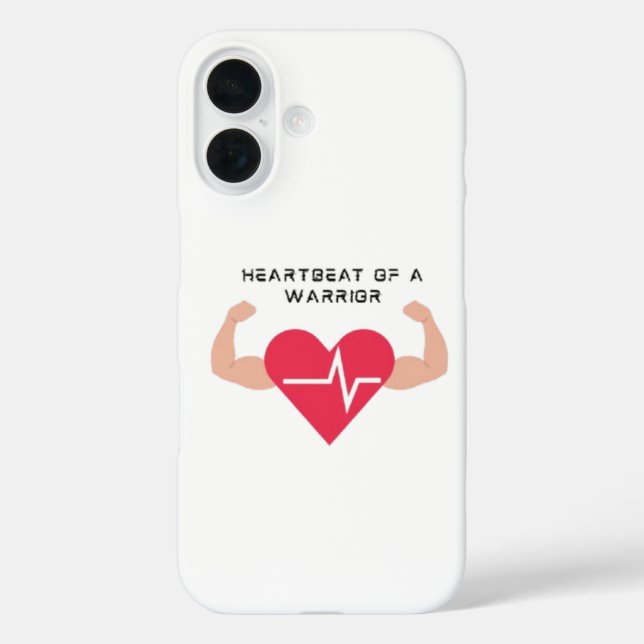 Coques Case-Mate iPhone Le coeur d'un guerrier (Verso)