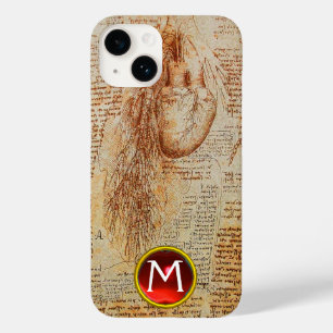 Coque Case-Mate iPhone Le coeur et les artères bronchiques Gem Monogramme