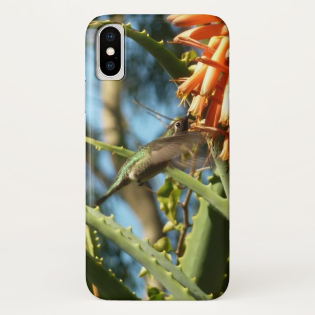 Coques Case-Mate iPhone Le colibri de Chine noire en vol (Dos)
