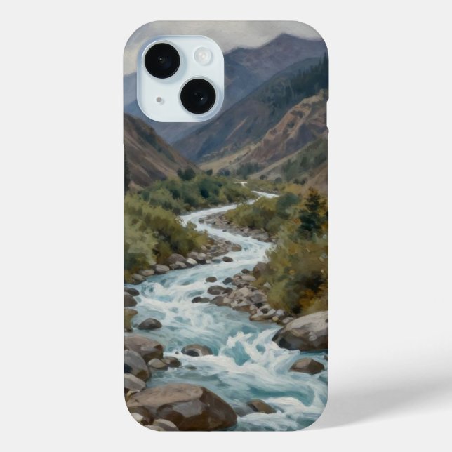 Coques Case-Mate iPhone Le Courant qui Tourbillonne : Une Rivière Glaciair (Verso)