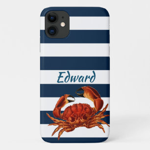 Case-Mate iPhone Case Le crabe rouge côtier en bandes marines