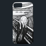 Coque iPhone 7 Le cri d'Edvard Munch<br><div class="desc">Le Cri d'Edvard Munch lithographie d'art en noir et blanc : expressionnisme art moderne expressionniste célèbre</div>